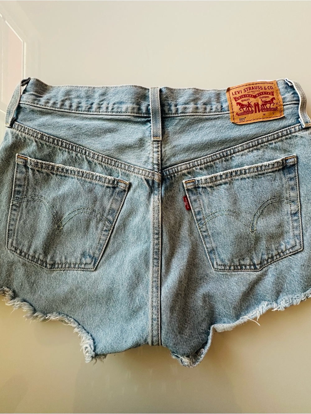 Levi's Light Blue Denim Cutoff Jean Shorts